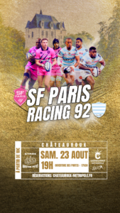 Stade Français – Racing 92 le 23 août à Châteauroux, la billetterie est ouverte !!